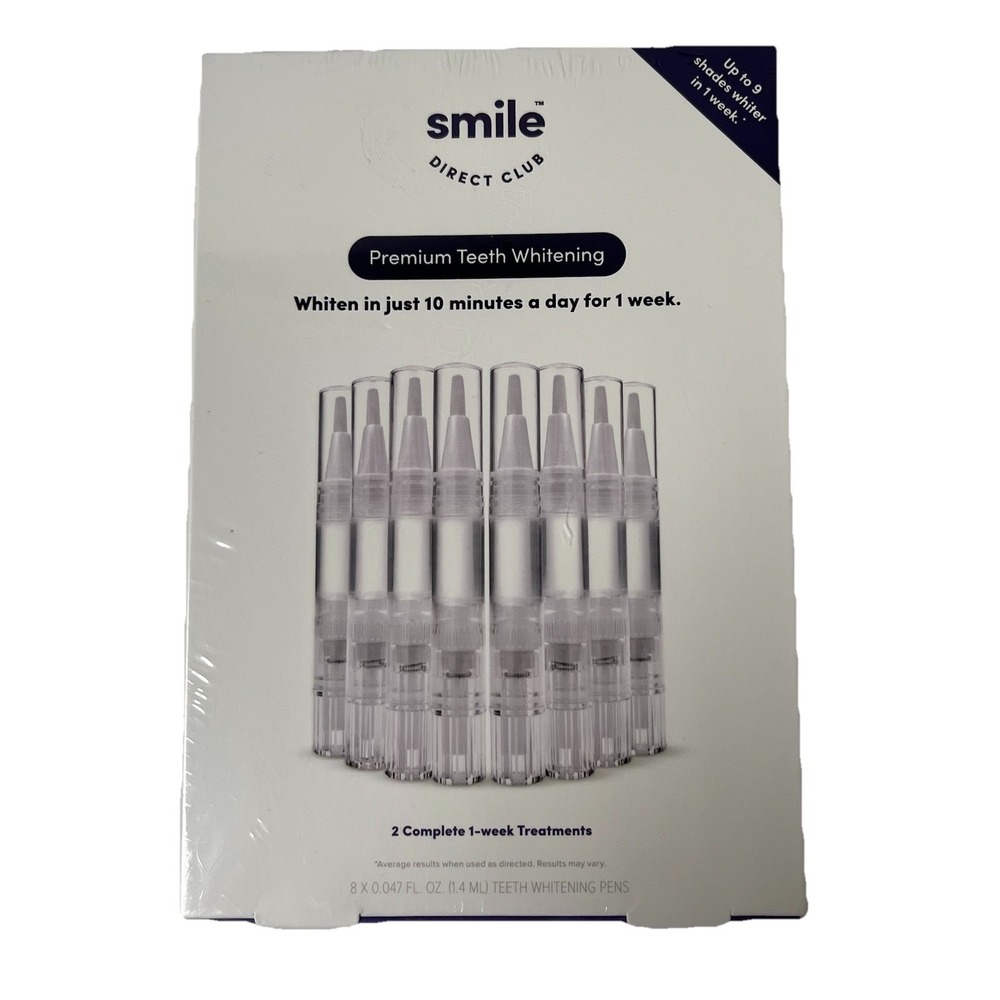 Smile Direct Club Premium‎ Teeth Whitening 8 x 0.047 FL OZ Pack Gel Pens New Box